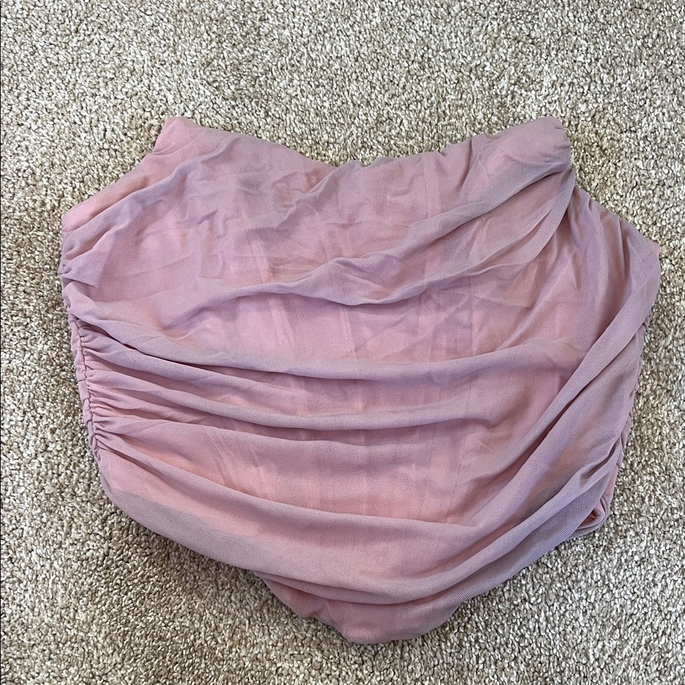 Chic Pink Ruched Mini Top